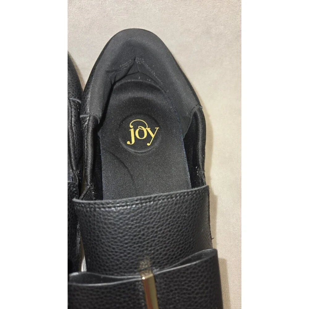 Joy Performance Comfort Leather Sneaker Black Size 10W